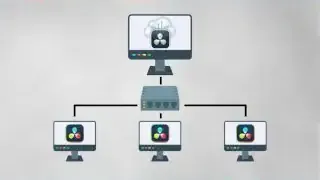 Overview of the network setup for DaVinci Resolve collaboration.