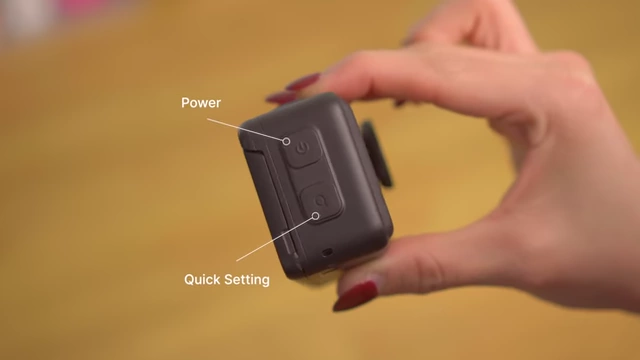 Insta360 GO Ultra's clearly labeled Power and Quick Setting buttons