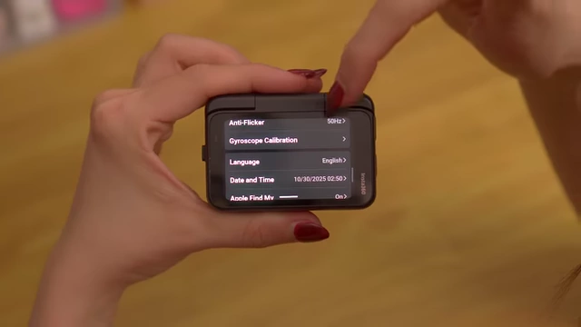 Insta360 GO Ultra's menu showcasing diverse mode selections like interval recording and macro shooting