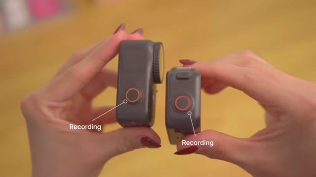DJI Osmo Nano's two record buttons, lacking a dedicated power button