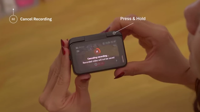 Insta360 GO Ultra's 'Cancel Recording' feature, preventing accidental clips from saving