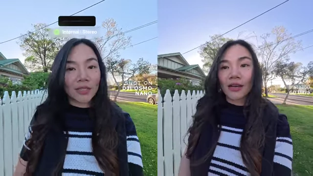Internal audio comparison (mono vs. stereo) from DJI Osmo Nano (left) and Insta360 GO Ultra (right)