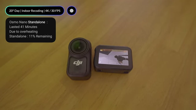 DJI Osmo Nano Standalone lasted 41 minutes but overheated in indoor 4K/30fps recording