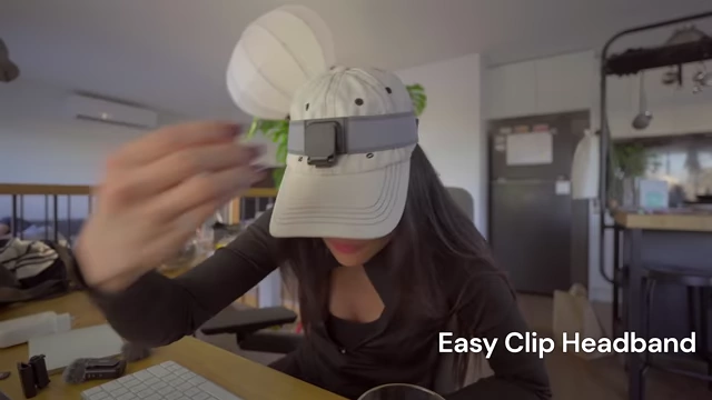 Insta360 GO Ultra's easy clip headband for outdoor activities