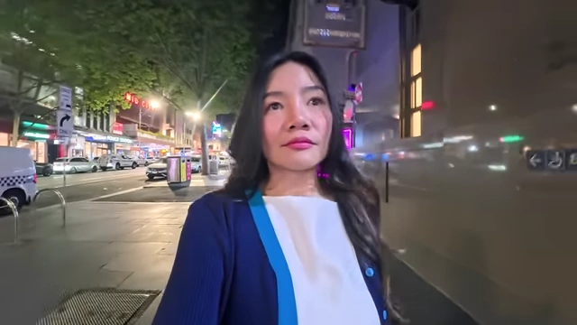 Examples of night vlogging footage captured with the Insta360 GO Ultra