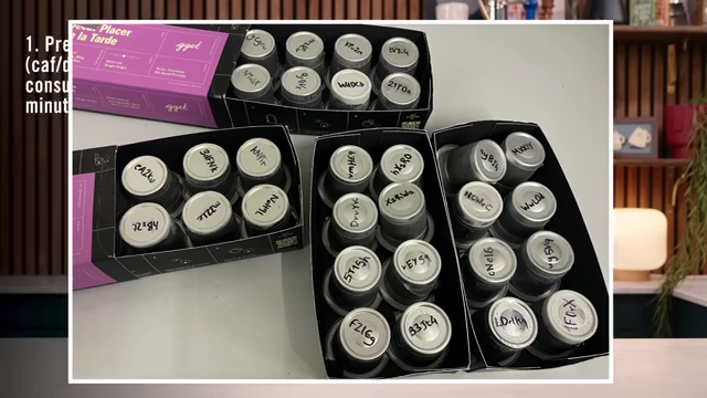 Boxes of randomized caffeinated and decaffeinated Cometeer capsules used for blinding.