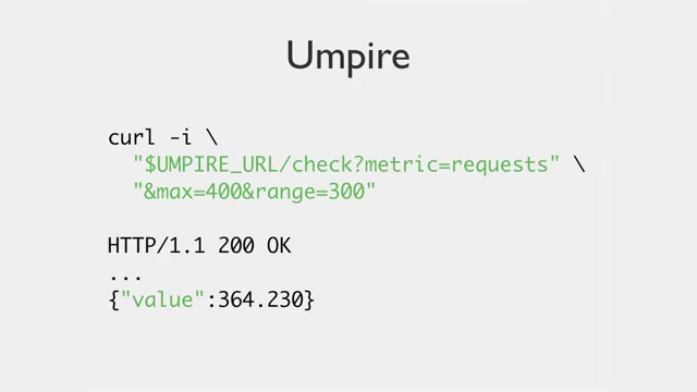 Umpire通过HTTP接口返回指标状态