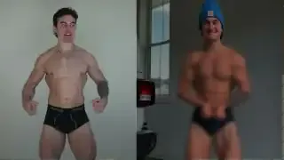 Before and after of Jesse at 13% and 6% body fat