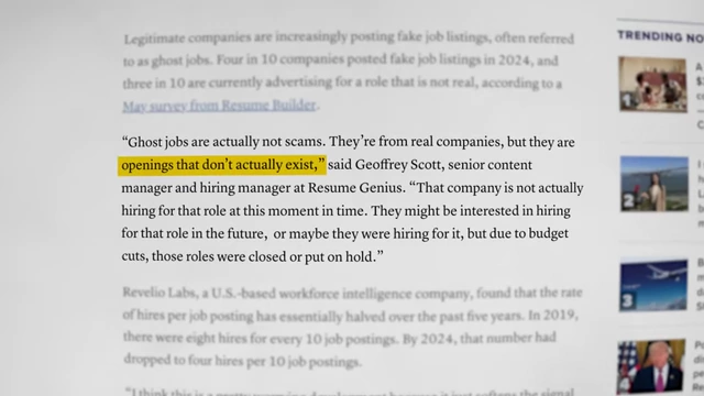 Ghost Jobs: Openings That Don't Actually Exist