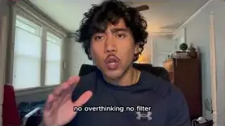 The speaker emphasizes the goal of talking without overthinking or a filter.