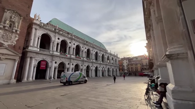 Central square in Vicenza, Italy