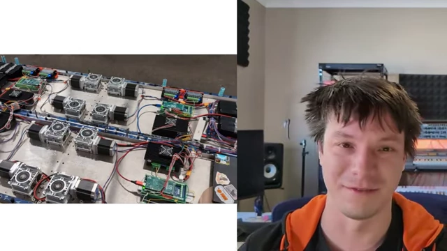 The complex internal mechanisms and electronics of an over-engineered ride-on walking table.