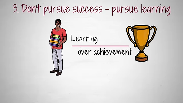 Prioritizing learning over achievement to reduce intimidation and foster continuous growth.