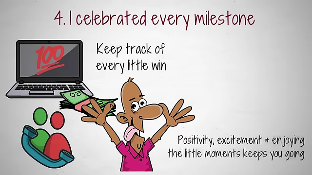 Actively tracking and celebrating every small achievement to create positivity and maintain momentum.