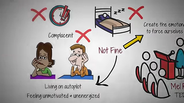 Acknowledging that you are "NOT fine" to create the emotional impetus needed to break free from a rut.