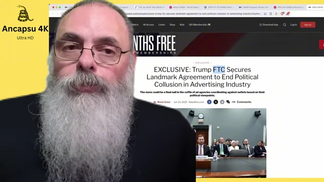 A news article stating that the Trump FTC secured a landmark agreement to end political collusion in the advertising industry.