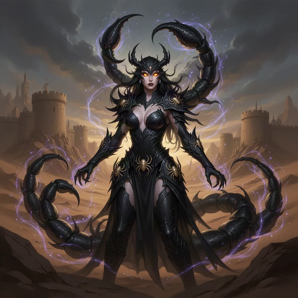 Artwork for Queen Amira — The Scorpion Matriarch
