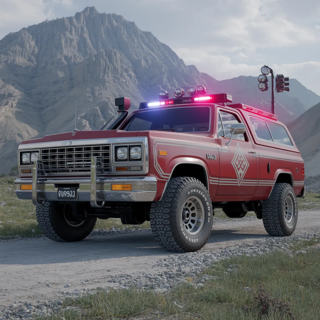 Artwork for A Full Size Red1983 Ramcharger Se Truck (Cloned)