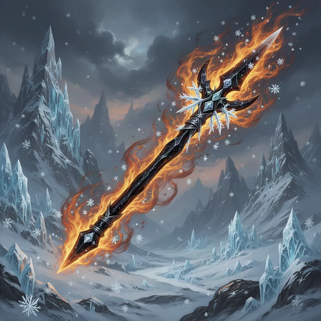 Artwork for Obsidian Pyroglacier Spearstaff