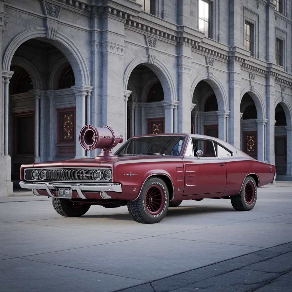 Heavily Armoredred1966 Dodge Charger Rt (Cloned) artwork 3