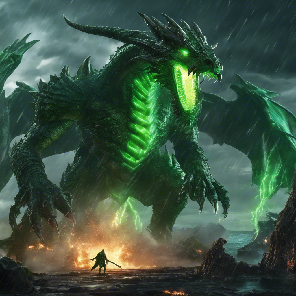 Green the Emerald Dragon artwork 2