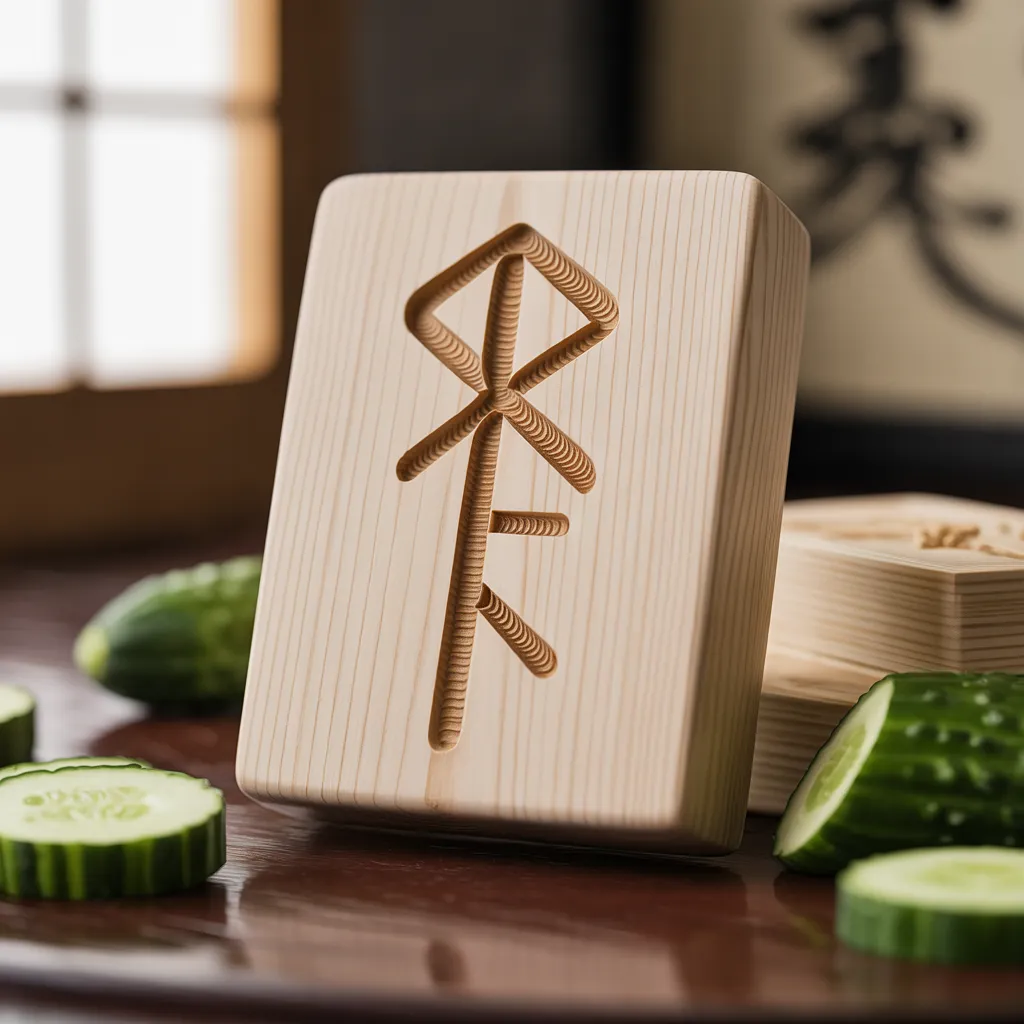 Wooden Fehu Rune artwork 2