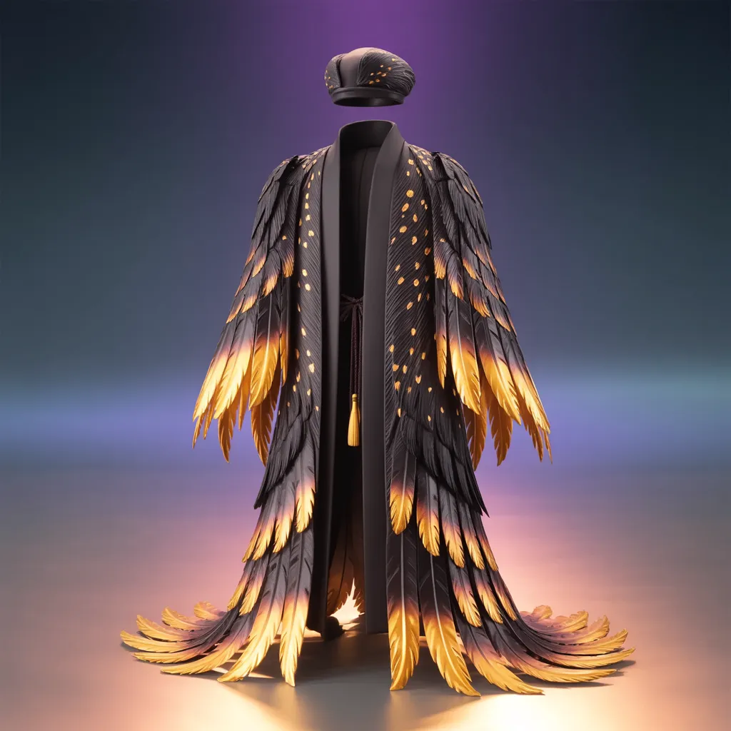 Artwork for Black And Gold Phoenix Robe