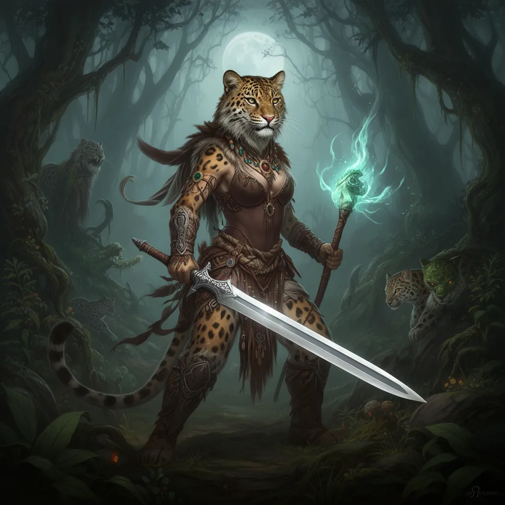 Desyre, Huntress of Fang and Fur artwork 3