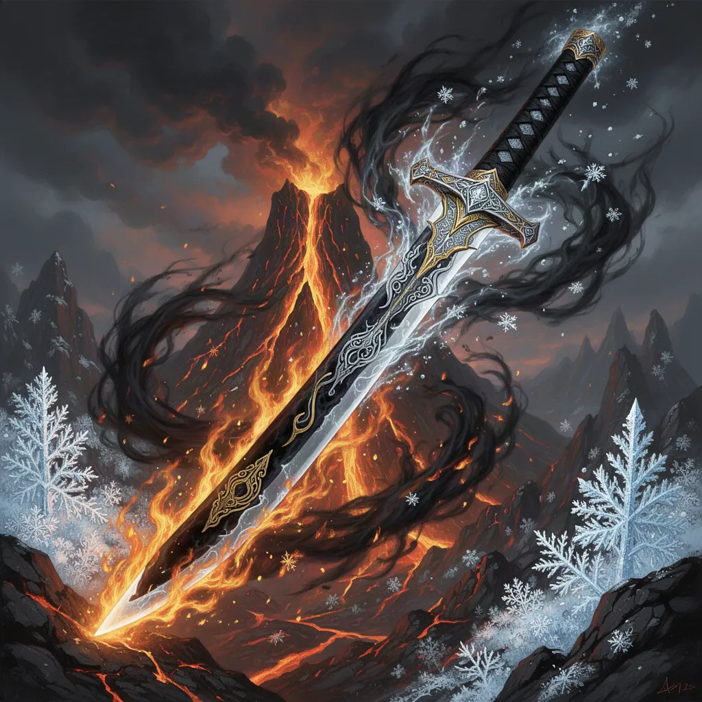 Artwork for Obsidian Pyroglacier Fang Katana