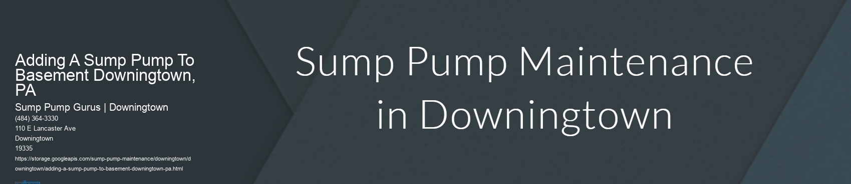 Adding A Sump Pump To Basement Downingtown, PA