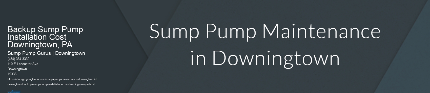 Backup Sump Pump Installation Cost Downingtown, PA