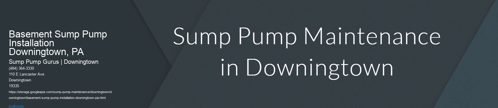 Basement Sump Pump Installation Downingtown, PA