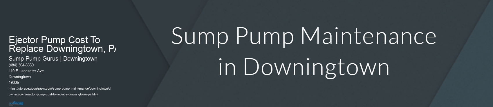 Ejector Pump Cost To Replace Downingtown, PA