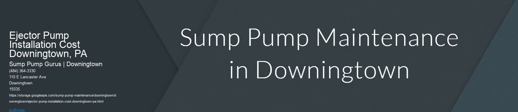 Ejector Pump Installation Cost Downingtown, PA