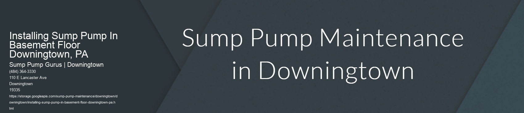 Installing Sump Pump In Basement Floor Downingtown, PA