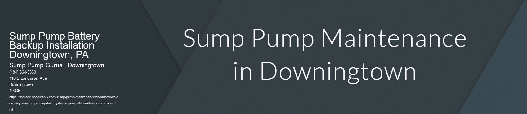 Sump Pump Battery Backup Installation Downingtown, PA