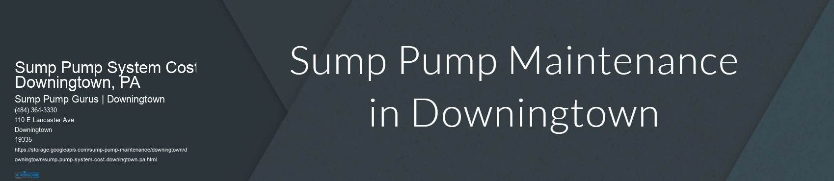 Sump Pump System Cost Downingtown, PA