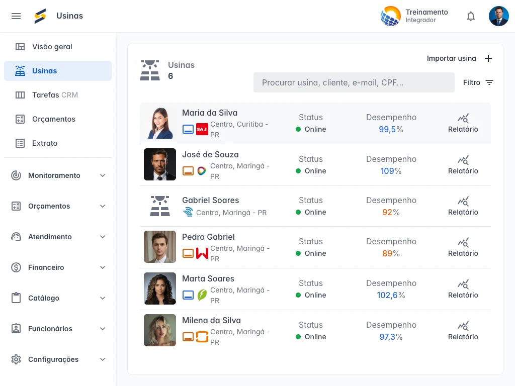 Lista de usinas