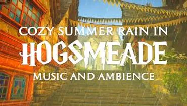 Cozy Summer Rain in Hogsmeade | Hogwarts Ambience & Relaxing Music
