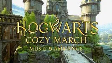 Cozy March at Hogwarts Courtyard - Harry Potter Music & Cozy Spring Atmosphere