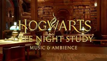 Hogwarts Legacy -  Late Night Study at Hogwarts Library - Peaceful Harry Potter Music & Ambience