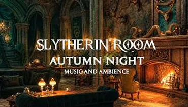 Autumn Night in The Slytherin Common Room - Cozy Hogwarts Ambience & Harry Potter Music for Studying
