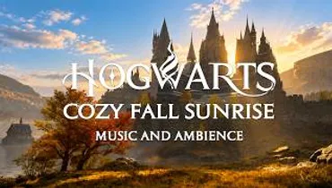 Cozy Fall Sunrise at Hogwarts - Peaceful Hogwarts Ambience & Harry Potter Music for Studying