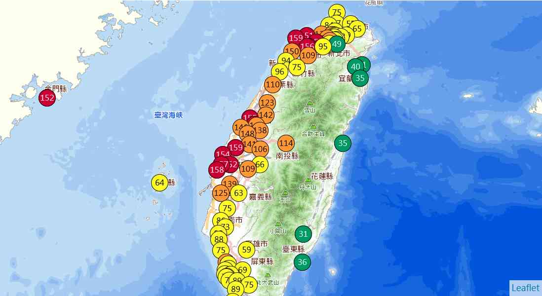 西部多縣市空品亮紅燈 敏感族群應避免外出