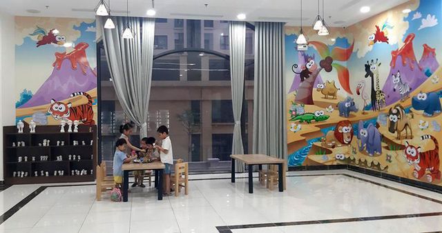 Khuôn viên vui chơi cho bé tại siêu thị Sunshine Mart