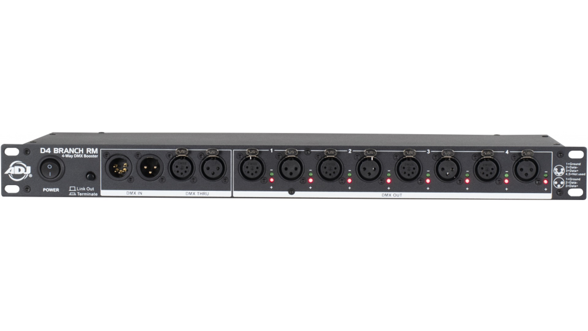 DMXスプリッター AMERICAN DJ D4 BRANCH RM レンタル