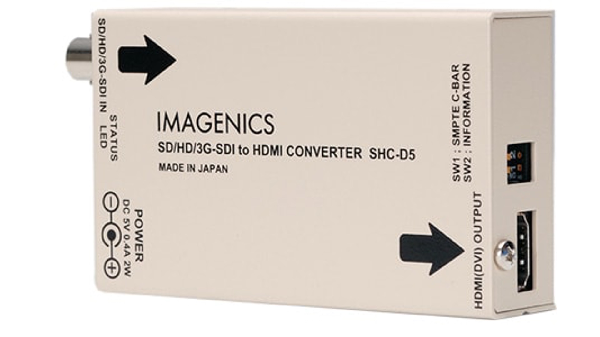 3G/HD/SD-SDI入力、HDMI出力変換器 IMAGENICS SHC-D5 レンタル