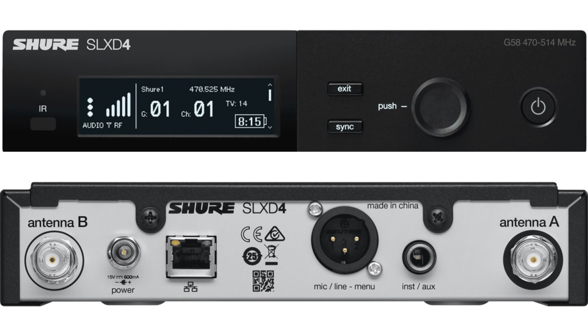 デジタルB帯シングル受信機 SHURE SLXD4J レンタル