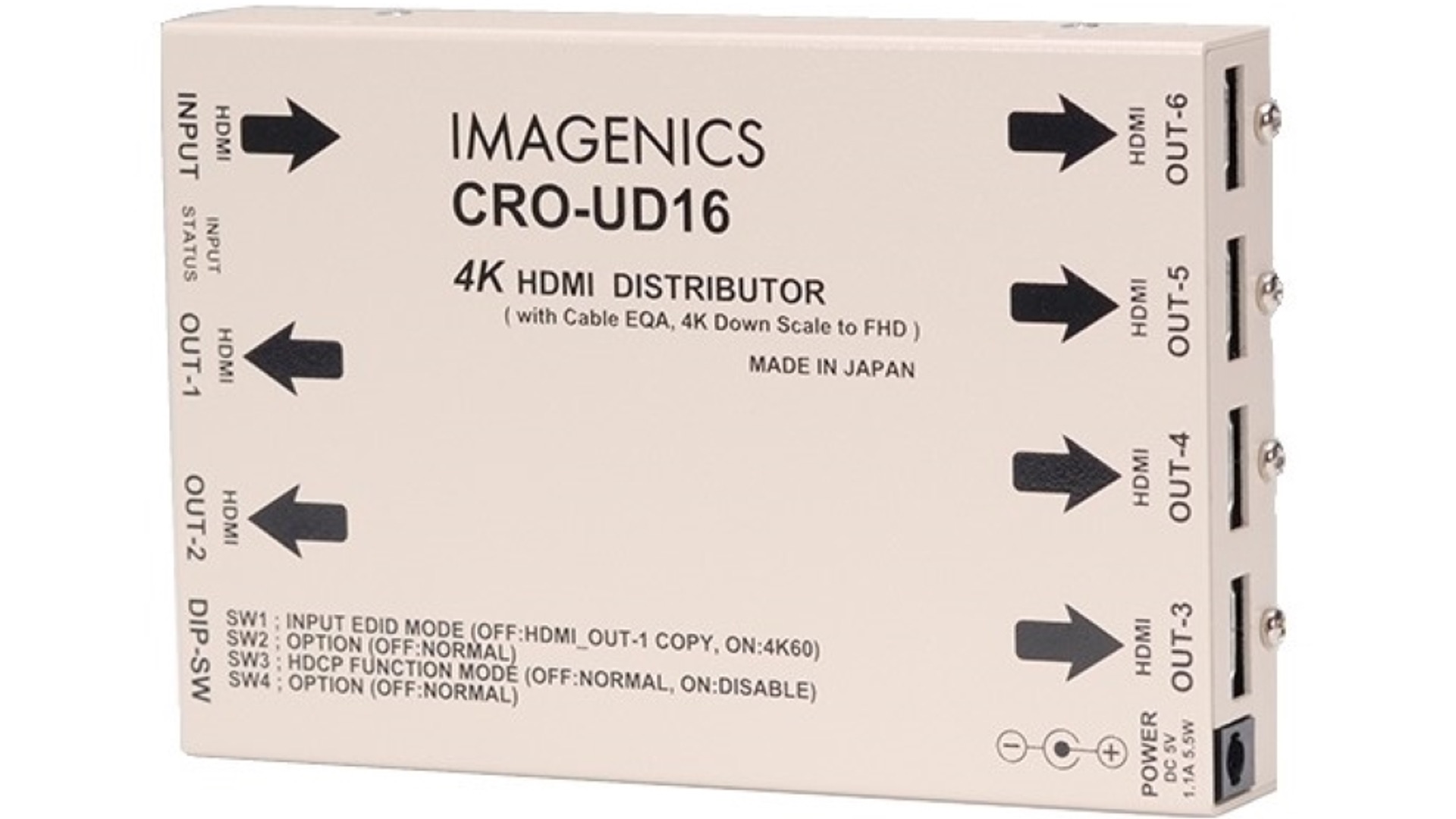 【新規入荷】4K HDMI(DVI) 1入力6分配器 IMAGENICS CRO-UD16 新規レンタル開始しました！