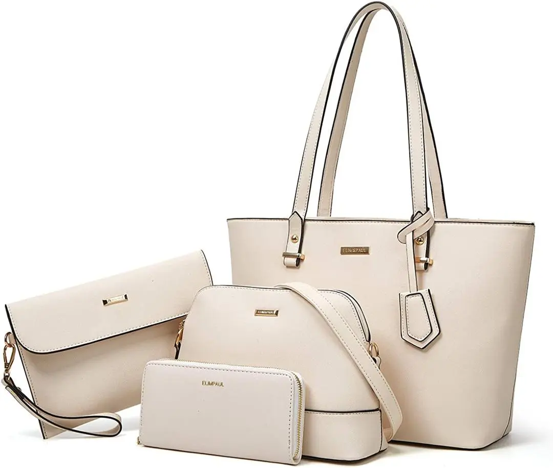 Women Fashion Handbags Wallet Tote Bag Shoulder Bag Top Handle Satchel Purse Set 4pcs